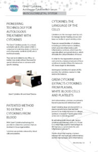 Qrem® Cytokine Autologous Cytokine Rich Serum