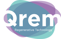 The QREM Regenerative Technology logo.